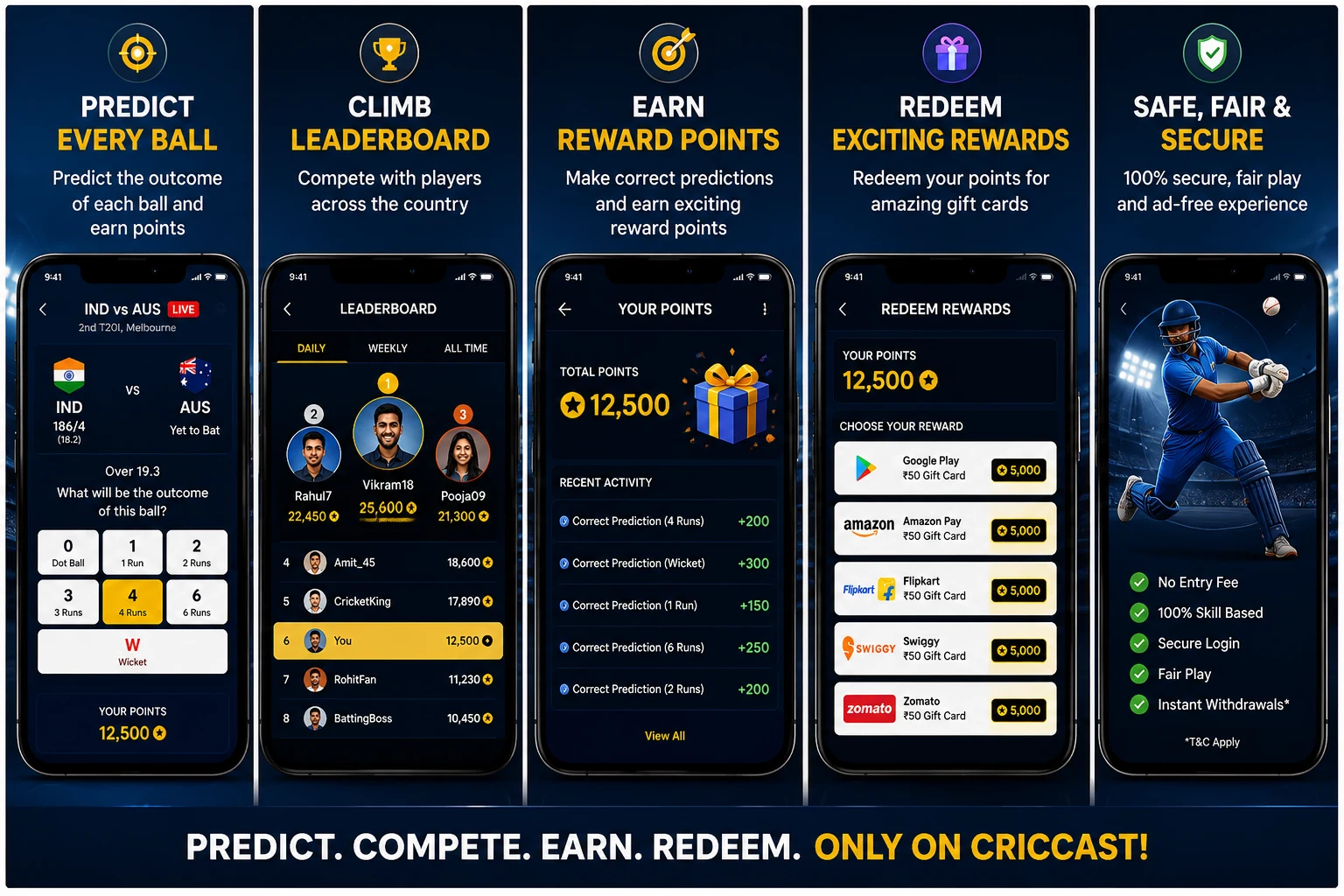 CricCast : Earn Redeem Codes screenshot